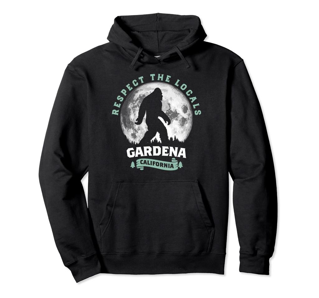 Gardena California Bigfoot Night Walk Retro Hoodie