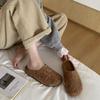 Fashion Fall/winter 2025 Women's Warm and Casual Thick-soled Anti-slip Slippers Retro Style Wear-resistant Flat-bottomed Baotou Mop
