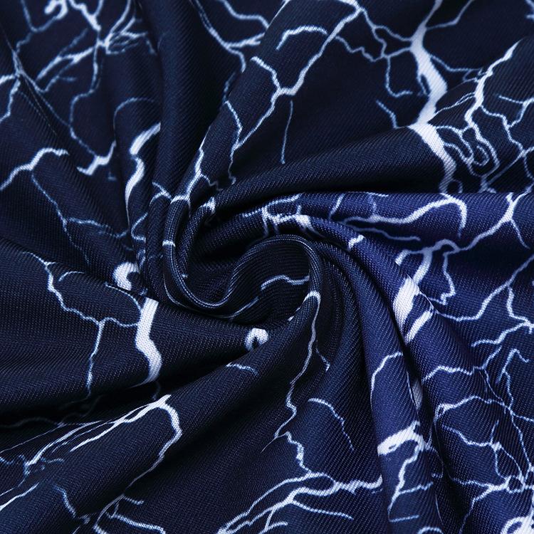 Tričko s potiskem 3D Lightning Muži Léto Tričko Modré Červené Oblečení Neformální O Neck Krátký rukáv Volné Topy Prodyšné Sportovní košile