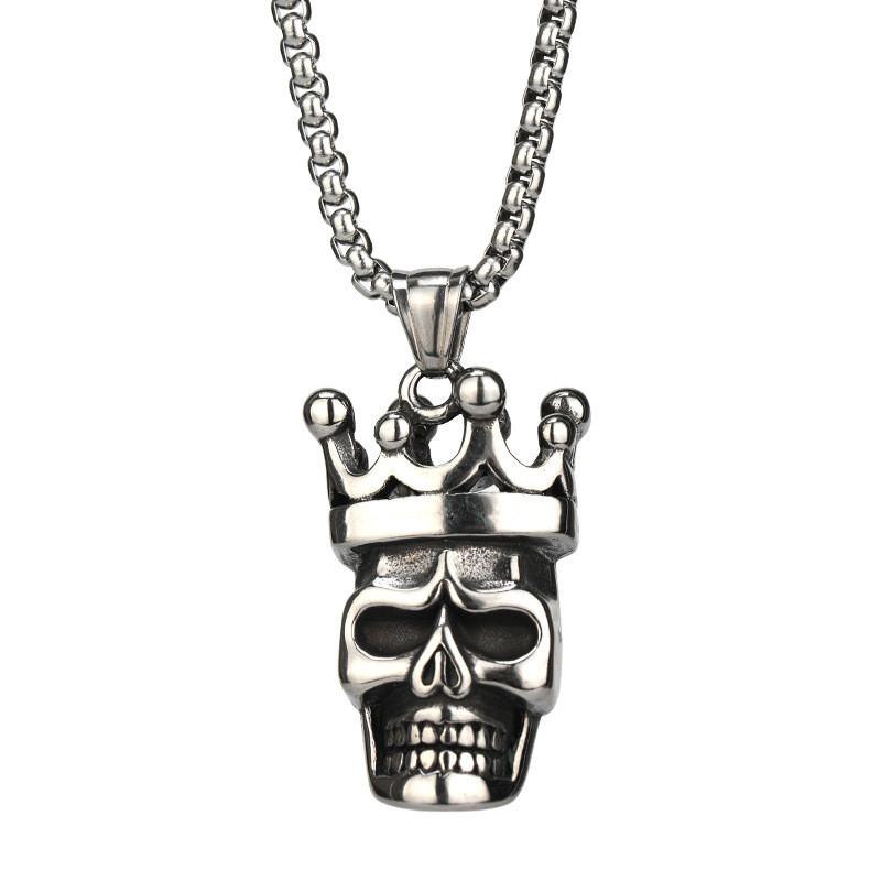 Skull Elegant Vintage Pendant Necklace Made Of Titanium Steel For Memorable Ideas Gift