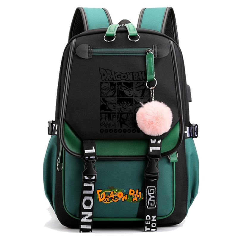 Anime Dragon Ball Backpack for Women Canvas Laptop Bag Back To Schoolbag for Teenager Girl Schoolbag Women Travel Bag Mochila
