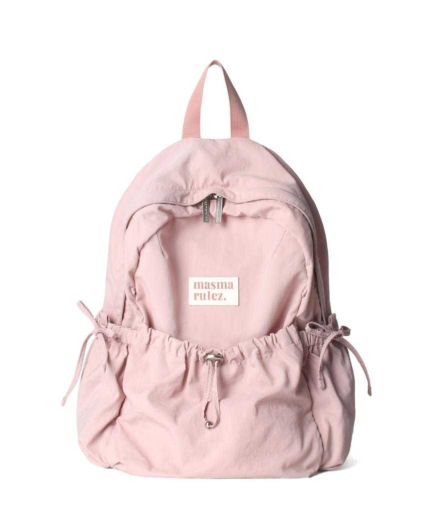 Masmarulez Mini Ver. Ribbon Pocket Backpack_Fog Pink