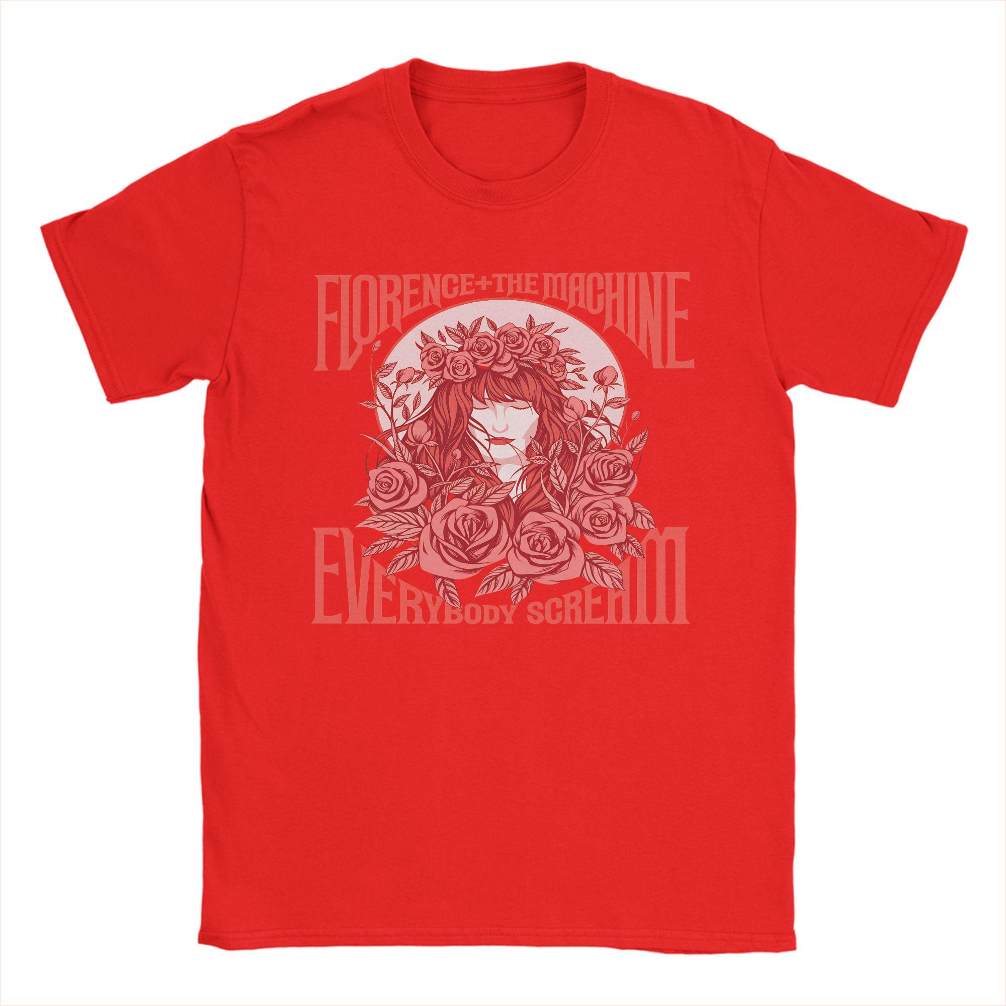 

Florence The Machine Everybody Scream Tour Cotton TShirt For Men Summer O Neck Harajuku Tees Oversized Hot Sale Tops S