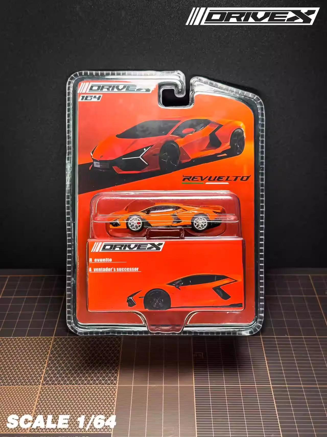 Nieuwe Pre Drive 1:64 Lamborghini Revuelto Blisterverpakking Versie Legering Minatuur Diecast Model Lamborghini Sportwagen Speelgoed