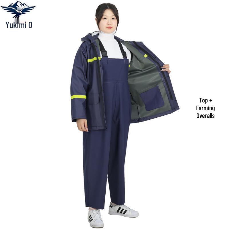 Waterproof Fishing & Aquaculture Bib Pants Set - Thick, Stain-Resistant, Wear-Resistant