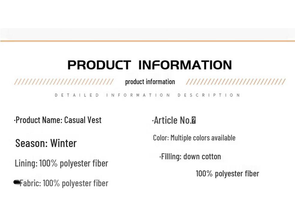 Specht Damen Winter Verdickte Baumwollweste