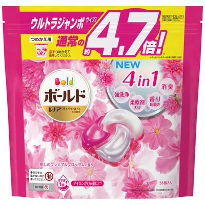 Bold Laundry Detergent Gel Ball 4D Premium Blossom Refills (56 Count) - 4 In 1! [Amazon Exclusive]