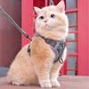 Reflective Vest-Style Cat Leash & Breathable Harness for Small/Medium Pets