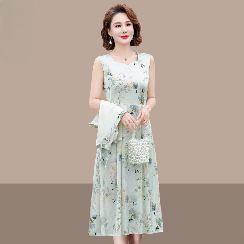 High Quality Chinese Style Summer Dress Set for Women Slimming Two Piece Outfit Fashionable and Elegant
