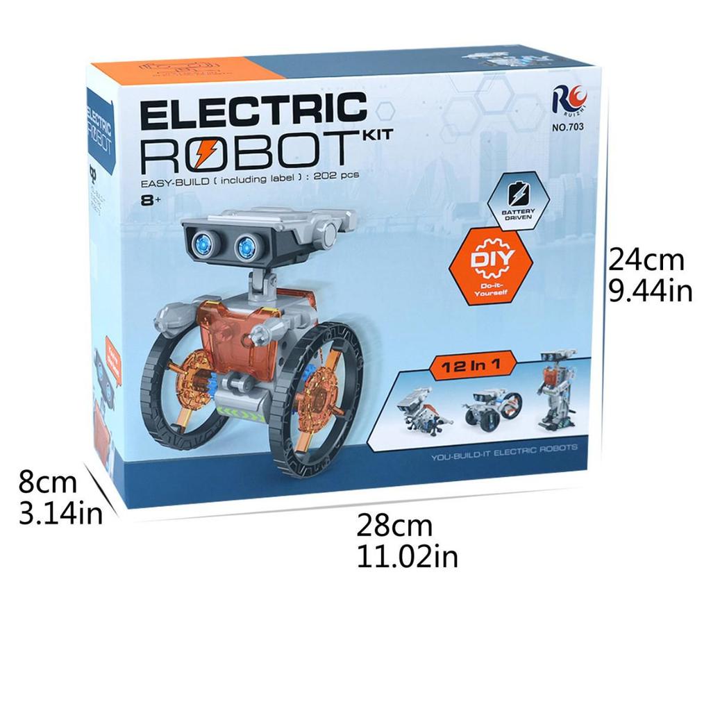 12-in-1 Solar-Powered DIY Robot Kit for Kids - Educational Science Toy