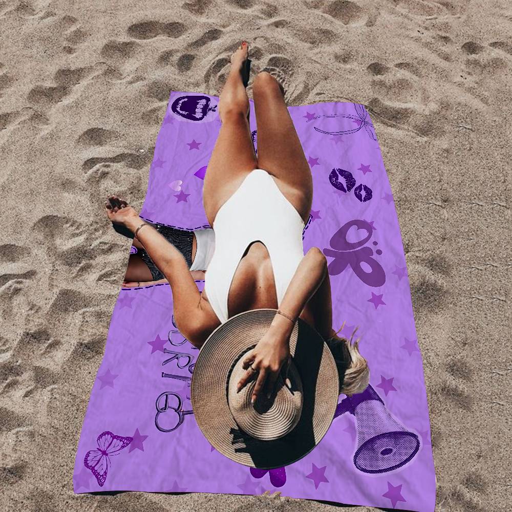 Singer O-Olivia R-Rodrigo Beach Towel Colorful Bath Towels Girl Microfiber Quick Dry Sand Free Beach Yoga Spa Gym Pool