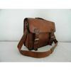 Real Satchel Bag Genuine Laptop Brown Briefcase Casual Goat Leather Messenger