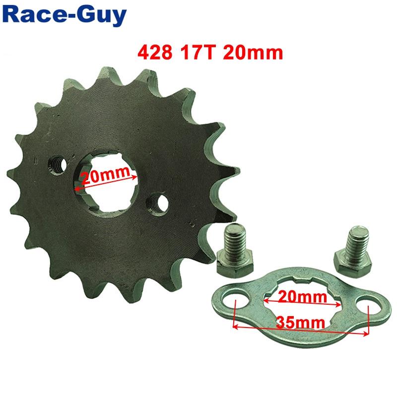428 13T 14T 15T 16T 17T 18T 20mm Front Engine Sprocket Gear For CRF XR 50 70 KLX110 TTR SDG SSR Lifan YX Loncin Zongshen Orion