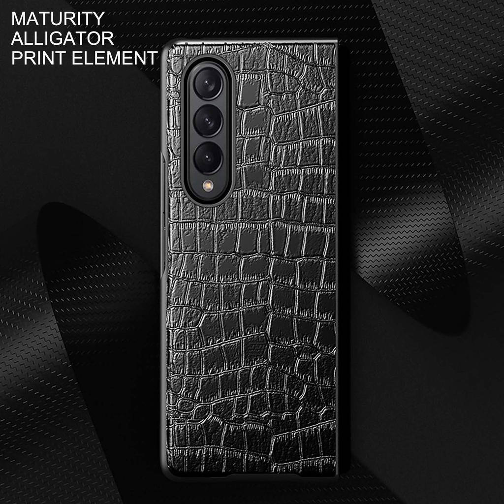 C-rocodile Pattern Case For    Fold 4 C-rocodile Pattern Full Cover Leather Case For    Fold 4 Case