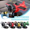 Car Mounted Solar Powered Rotating Airplane Creative Console Center Decoration Ornament Automotive Supplies Interior O9J2