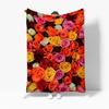 Rose Blanket, Soft Cozy Floral Throw Blanket Gift for Girl Women, Fuzzy Comfy Flannel Blanket for Couch,Travel,Bed,House Decor