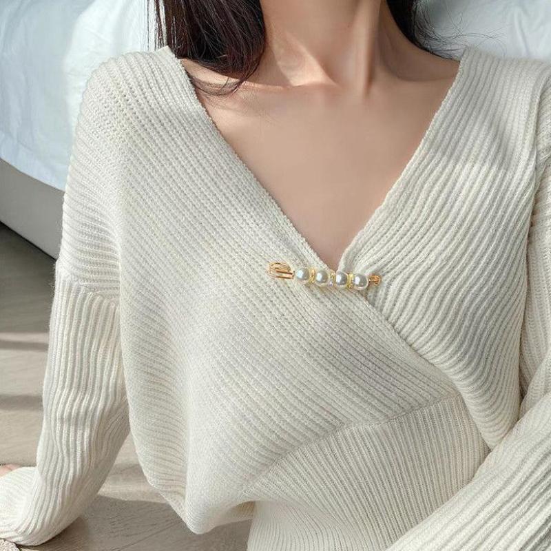 8 Pcs Women'S Metal Leak Proof Brooch Korean Fashion Flip Clothing Corset Brooch Diy Accessories Waist Pin Shawl Buckle Pin