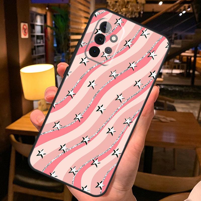 preppy stars lightning pink Case For Samsung Galaxy A52 A12 A22 A32 A42 A51 A71 A13 A23 A33 A53 A14 A54 A34 Phone Cover