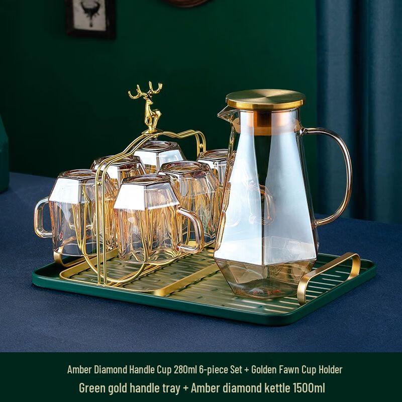 

Light Luxury Heat-Resistant Glass Teacup Set