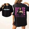 T-shirt Noir Unisexe Dua Lipa Inspiré de la Tournée T-shirt de Concert Musique 2025