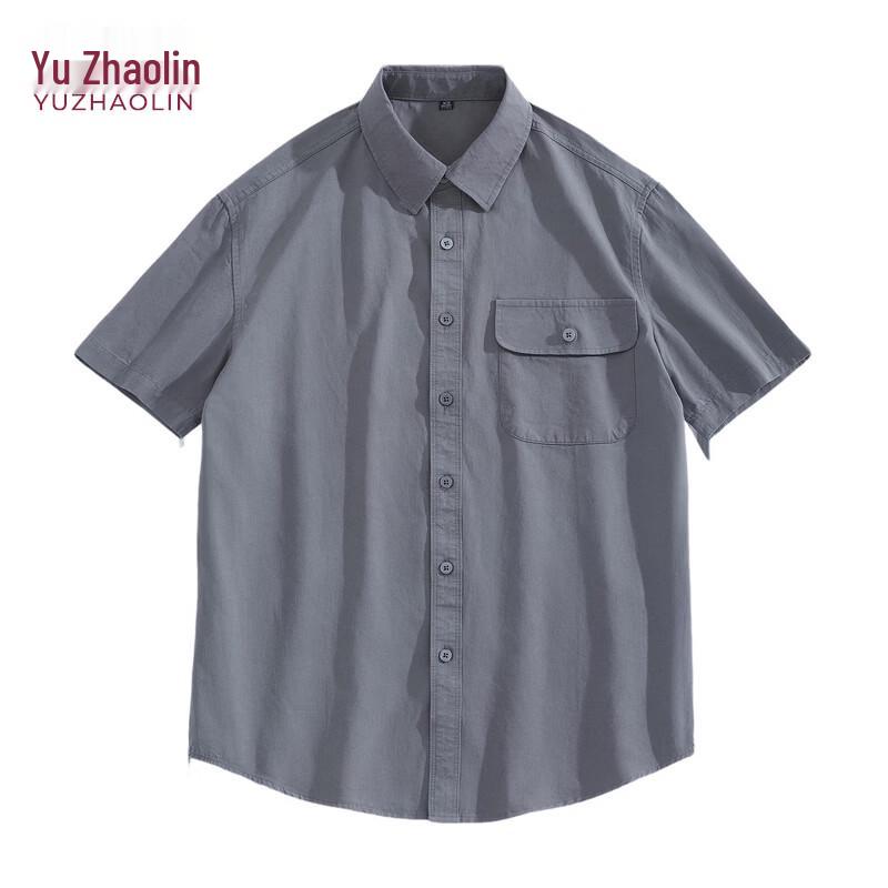 Yuzhaolin Men's Summer Short-Sleeve Casual Shirt
