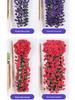 Artificial Violet Flower Vine - Silk Rose Hanging Decor for Weddings and Walls