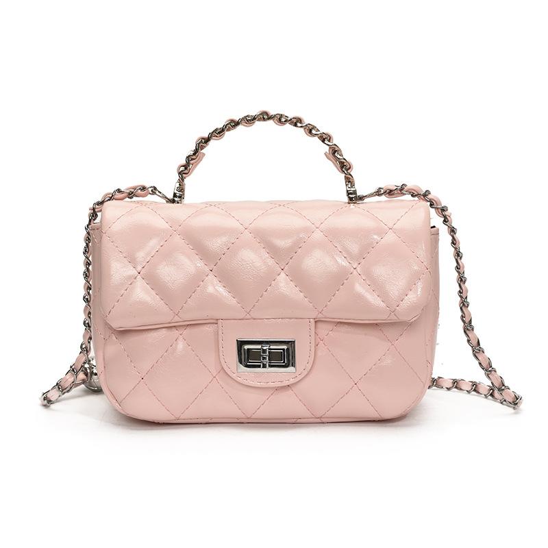 Korean version of trendy fashion hot sale Xiaoxiangfeng high sense portable small square bag versatile temperament diamond chain messenger bag