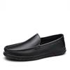 Hand-stitched Cow Leather Men Loafers Comfortable Slip-on Driving Casual Shoes Soft Bottom Moccasins Comfy Gentleman Boat Shoes
