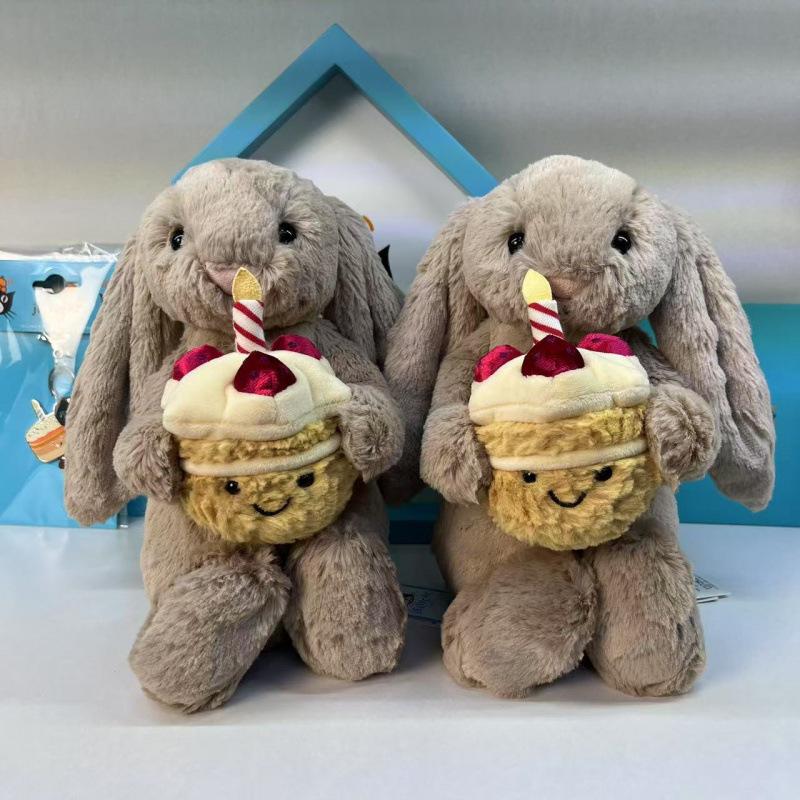 Hug Cake Rabbit Doll Lop Ear Rabbit Plush Toy Birthday Cake Rabbit Doll Birthday Gift Female