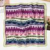 Summer new fashion multi-functional headscarf geometric printing cotton and linen small square scarf women's versatile decorative neck scarf