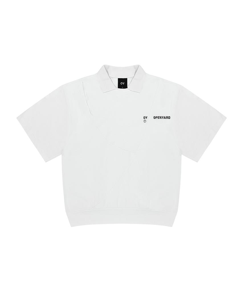 Opeunyadeu(Owai) Cut-Out Logo Collar T-White