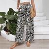 Art Printed Trousers In Summer New Thin Women's Pants High Waist Straight Versatile Loose
