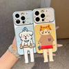Couple Tanuki Puppy Bracket for Apple 11promax Mobile Phone Case 11/11 Huawei P11 Xiaomi 11vivo