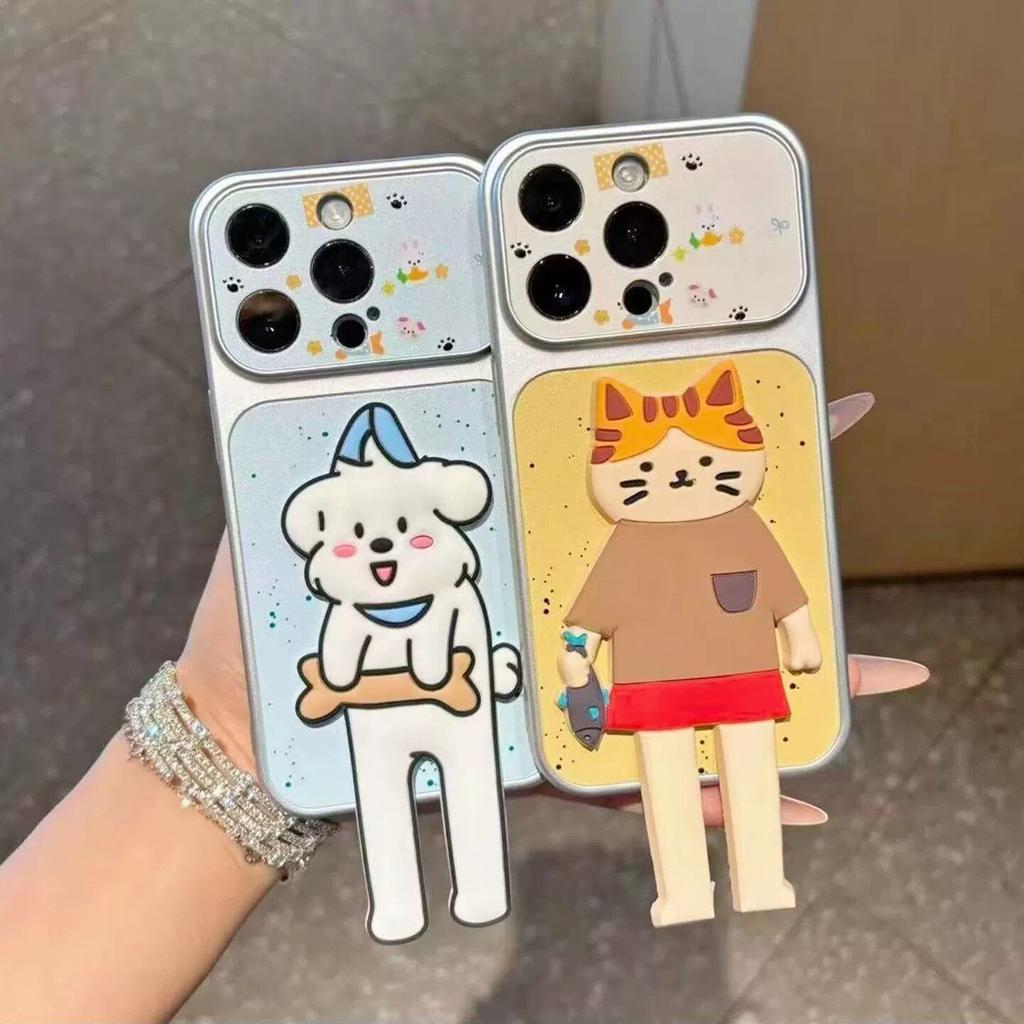 Couple Tanuki Puppy Bracket for Apple 11promax Mobile Phone Case 11/11 Huawei P11 Xiaomi 11vivo