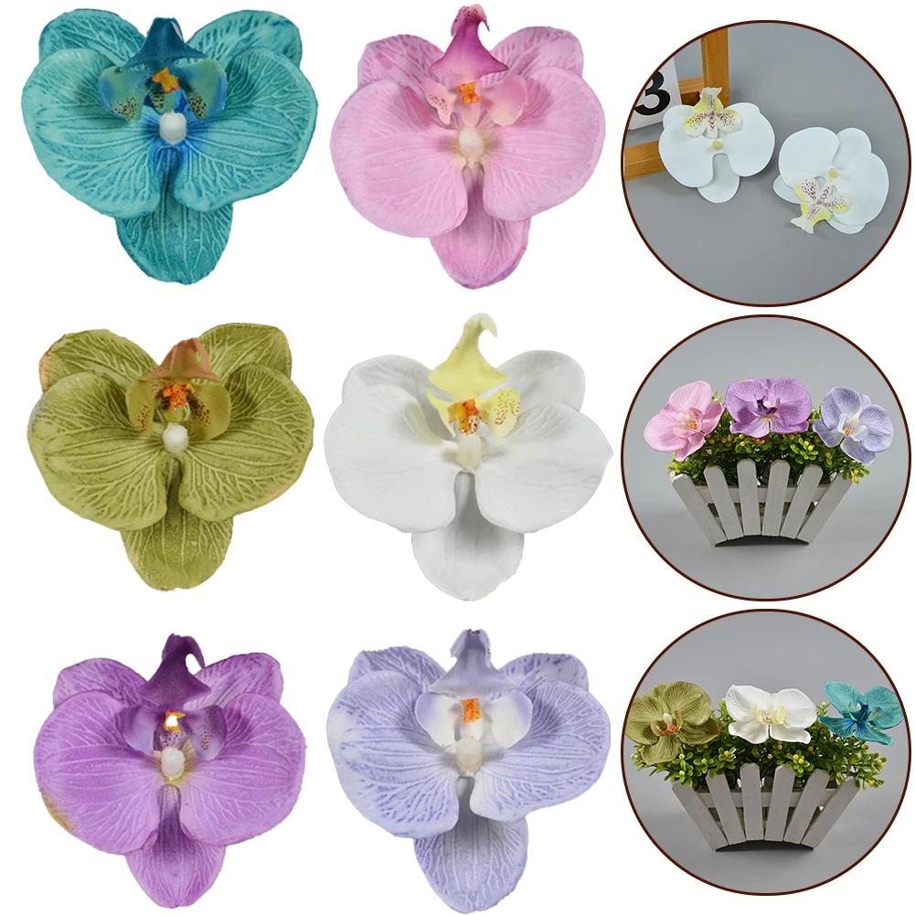 6 Colors Silk Orchid Phalaenopsis Artificial Flower Butterfly Orchids Fake Flower For Home Christmas  Wedding Decoration Flores