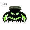 Glow in The Dark Hair Clips Halloween Claw Clips, Luminous Ghost Pumpkin Pattern Acrylic Anti-slip Fluorescent Accessories Grippers for Women