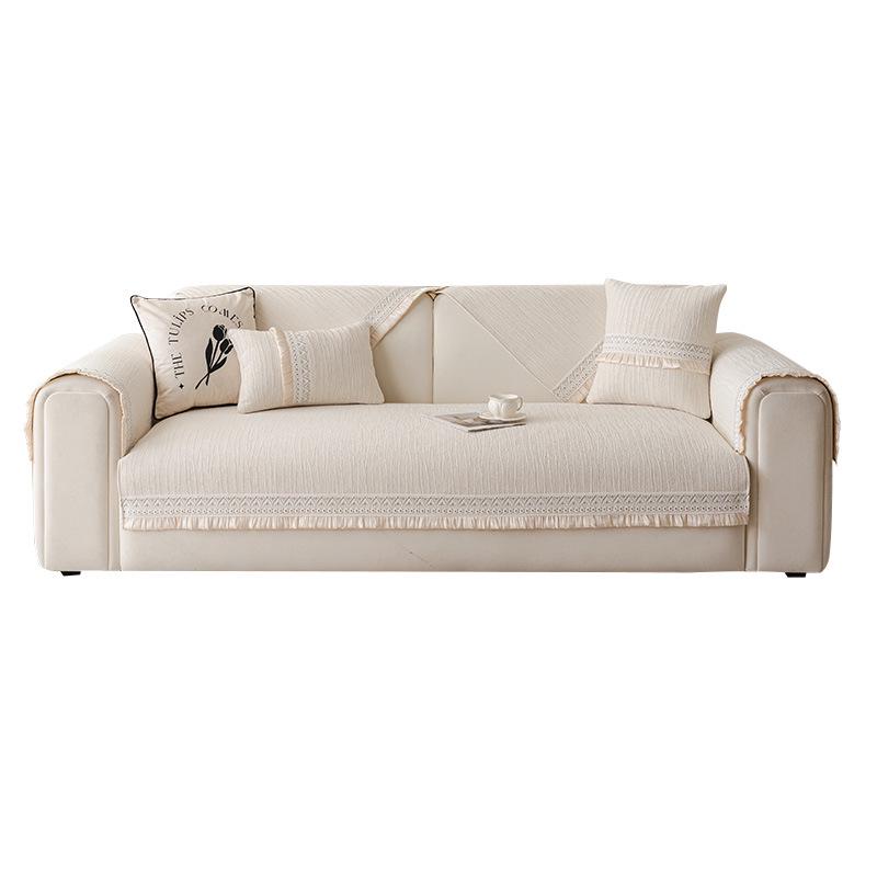 2025 Universal All-Season High-End Cream Sofa Cushion and Non-Slip Cover Set
