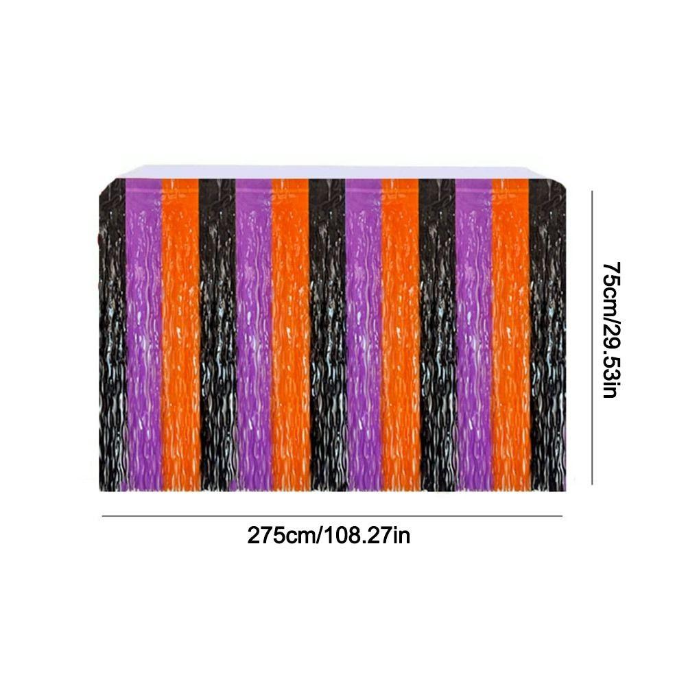 Colorful Rainbow Wavy Skirt Metallic Foil Tinsel 75*275cm Graduation Ceremony Dress Dress Tablecloths Halloween Christmas Day