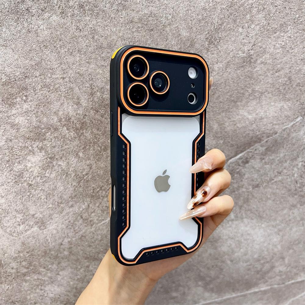 

New Transparent Glass Fashion Phone Case for iPhone 17 Pro Max Air 16 Pro 15 14 13 12 11 Shockproof Protection Change 17 Series iPhone 11