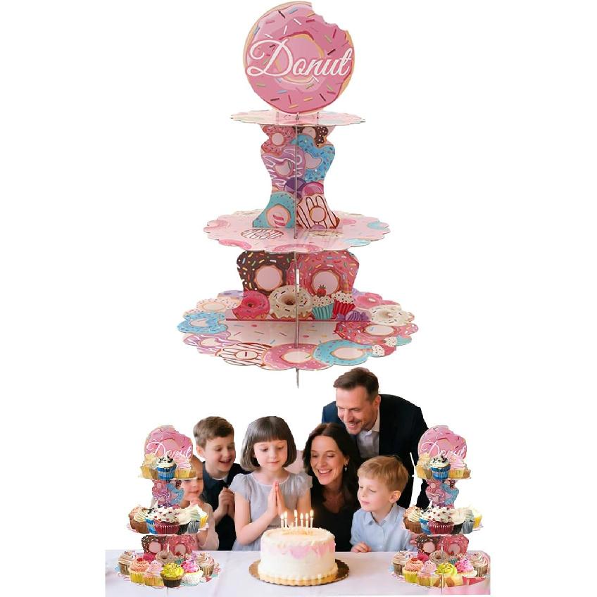 3 Tier Butterfly Cupcake Stand,Suitable for Butterfly Themes – Easy to Assemble& Reble(1Butterfly)