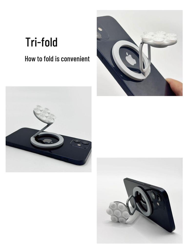 Cross-Border Magnetic Suction Phone Holder Case with Silicone Grip