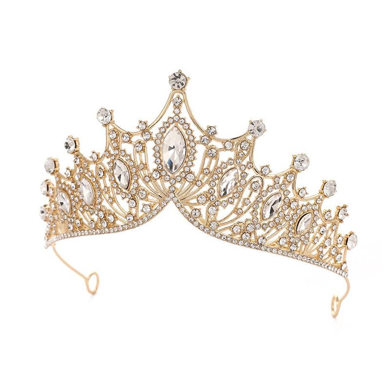 Children'S Crown Girl Crystal Crown Headgear Korean Fairy Princess Style Temperament Dress Accessories Crown Hair Accessories