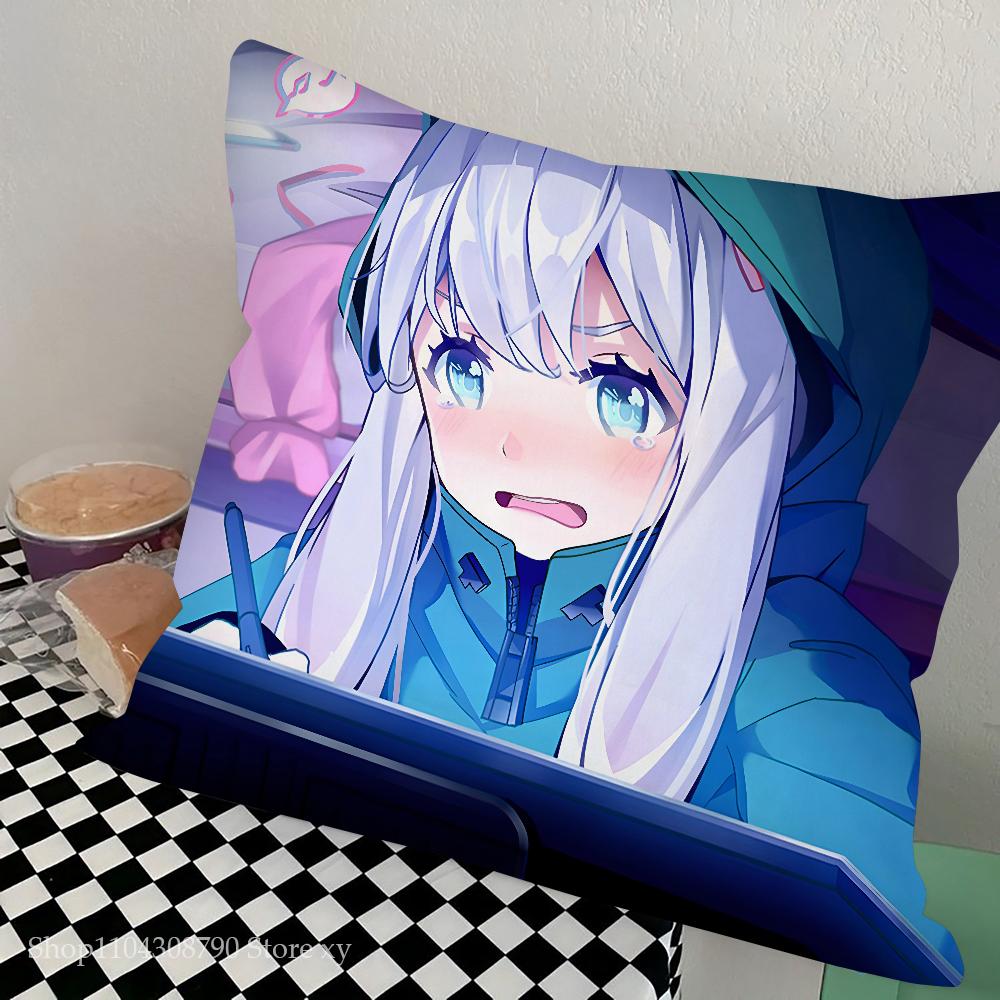 Anime Izumi Sagiri Pillow Case Square Pillow Bedroom Sofa Leisure Comfort Cushion Car Living Room Home Decoration