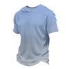 Men's Knit Short Sleeve Shirt, Summer Color Casual Tee, Comfortable Fashion Top