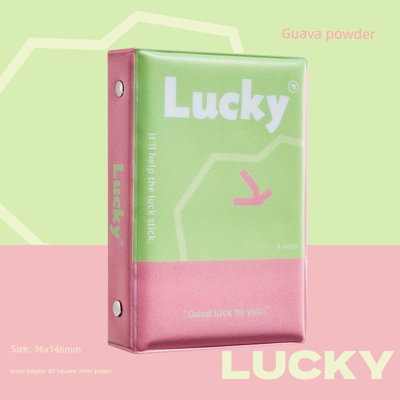 

Grade Three Class Two Good Luck Luan Iron Clamp Loose Spiral Notebook Removable Portable Notebook Student Good-looking Notepad Guava powder