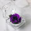 Romantic Ring Box Handmade Plastic Nice-looking Forever Rose Jewelry Box for Anniversary