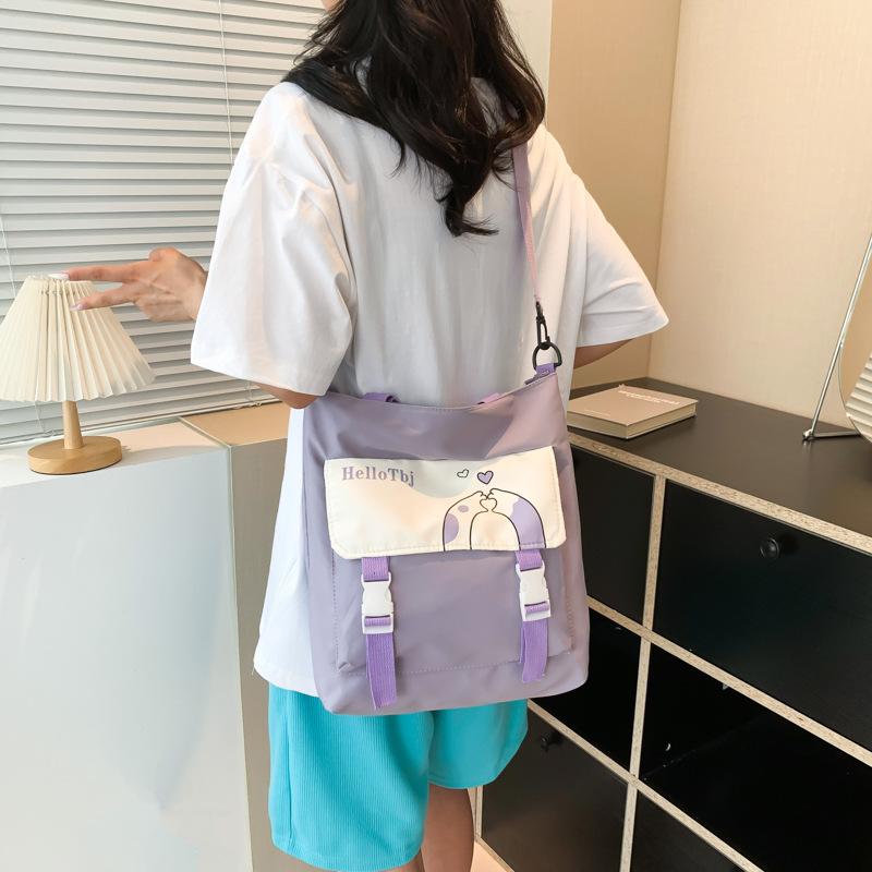 Personalized New Casual and Beautiful Ladies One-shoulder Crossbody Tote Bag Large Capacity Student Class Tutoring Bag Trend