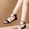 One-word buckle with sandals women's 2025 new summer outer wear flat heel summer versatile super French beautiful summer women's shoes