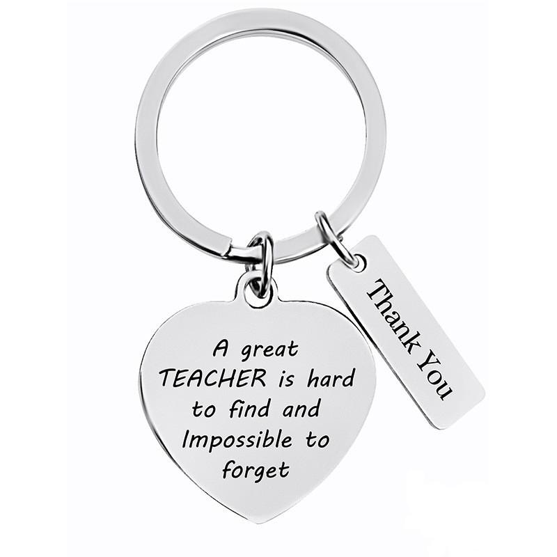 Beautifully Crafted Stainless Steel Keychain Gift For Graduation And Teacher's Day