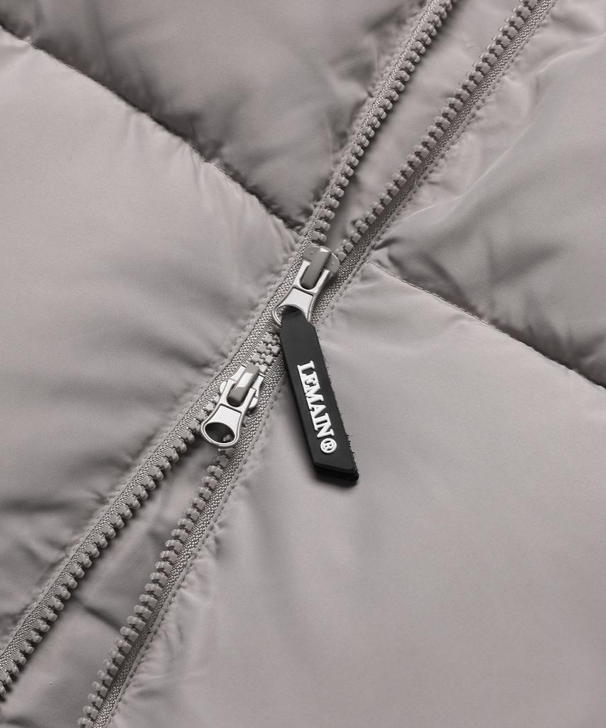Lemain Second 2Way Oversized Voluminous Wellon Puffer Short Jacket [Gray]